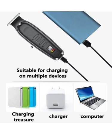 Professional Hair Clippers for Men | LED LCD Digital Push Shear | USB Rechargeable Hairdresser Oil & Carving Tool - Buy Online on GoSupps.com