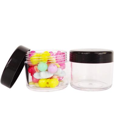 Great Foru 16-Piece Set - 20g/20ml Empty Transparent Plastic Cream Doses for Cosmetics Lip Balm Jars Nail Art with Black Screw Lid Mini Spatula & Labels - Perfect for International Shipping - Buy Online on GoSupps.com