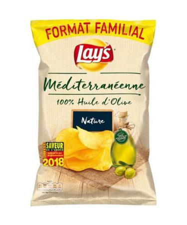 Lay's Lay's Mediterranean Chips 100% Natural Olive Oil Family Size 220g (pack of
