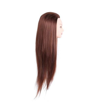 Shop Window Doll Head for Hair Styling Training - Brown Cosmetology Practice Tool for Hairdressers - Buy Online on GoSupps.com