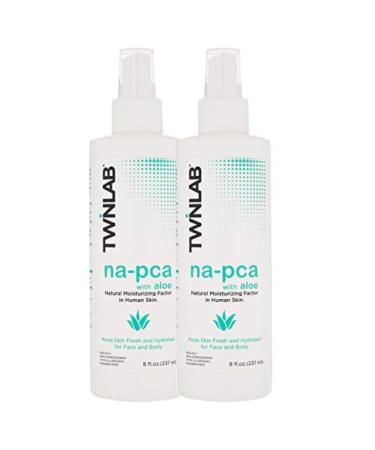 Twinlab Na-PCA Spray With Aloe Vera - Body Mist & Moisturizer for Dry Skin - 8 fl oz (Pack of 2)
