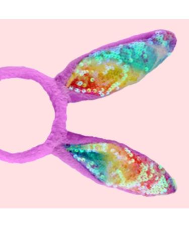 hgnxa Easter Rabbits Ear Hairband Woman Teens Sequins Headbands for Movie Enthusiasts Animes Theme Gatherings Hairband White - Buy Online on GoSupps.com
