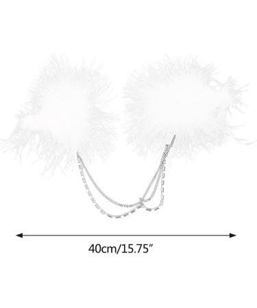 hgnxa Korean Female Hairpin White Side Clip Hair Clips Hairpin Feather Barrettes Headpiece for Women Girls - Buy Online on GoSupps.com