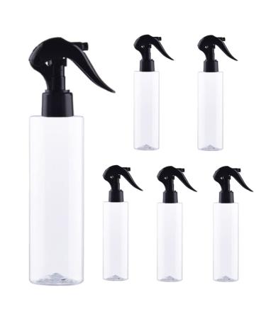 6 Pack Spray Bottle 200ml Black Empty Fine Mist Spray Bottle Travel Atomizer Small