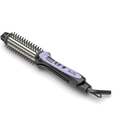 3-in-1 Hair Brush Iron: Straightener Curler & Roll Brush - Ceramic Hot Brush with Negative Ions for Travel Dual Voltage (Black - Buy Online on GoSupps.com