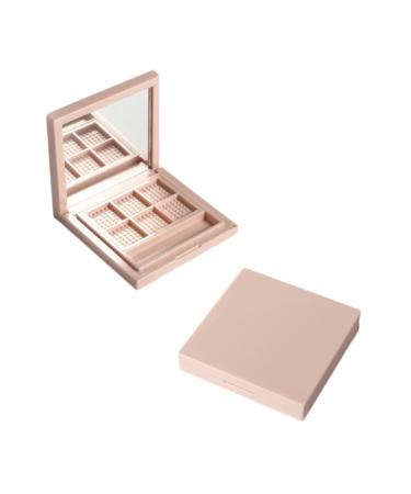 POPETPOP 2pcs Eyeshadow Makeup Highlighter Empty Eye Shadow Pallet Lipstick Cosmetic Makeup Palette Travel 1 count (Pack of 1) Pink