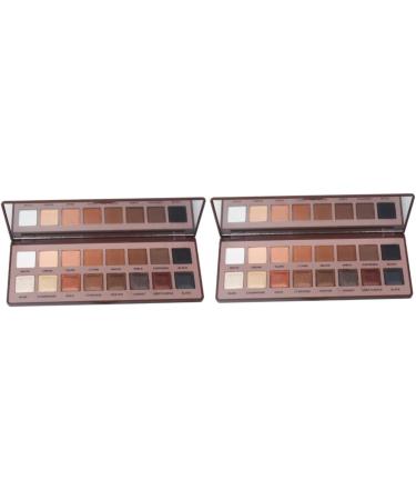 FOMIYES 2pcs 16 Earth Eyeshadow Palette 16 Colors Eyeshadow Palette Eye Shadow Pearlescent Combination 1 count (Pack of 1) Chocolatex2pcs - Buy Online on GoSupps.com