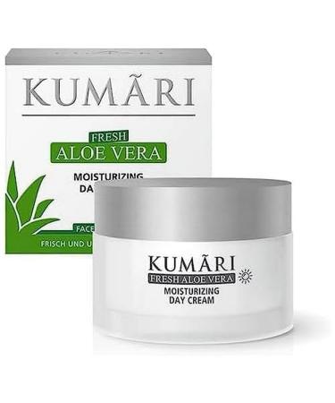 KUMARI Moisturizing Day Cream with aloe vera hyaluron and jojoba oil moisturizes and smoothes wrinkles vegan face cream with 76 undiluted organic aloe vera plant juice 50 ml