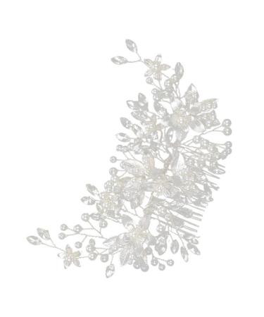 minkissy Wedding Hair Accessories Hair Clips Tiara Hair Pin Hair Barrettes Womens Headpiece Hair Accessories for Girls Flower Hair Accessories Comb Bride Rhinestones Zinc Alloy