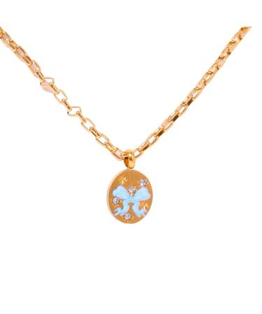 Oralgo's exquisite painted necklace with loop trailer collarbone chain adjustable collar exquisite collar fashion jewelry Adventure Wonder