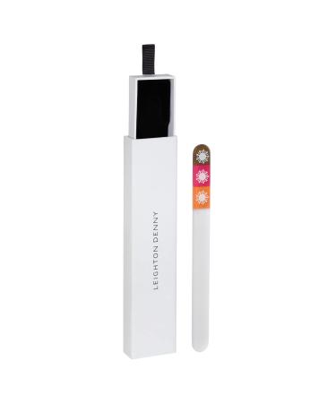 LEIGHTON DENNY Crystal Nail File with Eco Case - RETRO SUN Limited Edition - Small 135mm