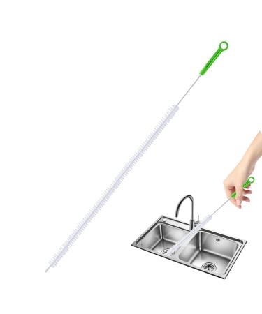 Pipe Tube Cleaner - Sink Bendable Brush for Dredging | Household Cleaning Brushes for Bathroom Sewers Floor Drains Toilets Sinks Washbasin Dtt Green 71cm
