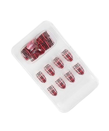 dijiusidy False Nail Fashionable Various Shapes Fingernail Full Coverage Strong Viscosity Adjustable Paster for Manicure Art 29 F741 29 1 count (Pack of 1)