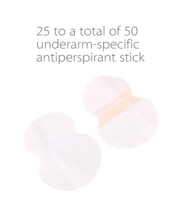 Underarm Sweat Pads 50 Pair - Disposable Absorbent Patches for Hyperhidrosis - Non-Visible Dress Guards for Excessive Sweating - Buy Online on GoSupps.com