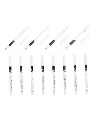 DRESSOOS 48 Pcs Eyeliner Pencil White Eyeshadow Pen Eye Makeup Eyeliner Brush Liquid Wooden Pole