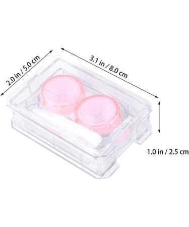 Exceart Decorative Lens Container - Cute 2-Piece Travel Kit for Contacts | White & Pink Mini Storage Box - Buy Online on GoSupps.com