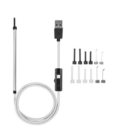Visual Earpick Digital USB LED Otoscope Ear HD Vision Camera Scope with LED light Source Earwax Removal Cleaning Kit(Sliver)