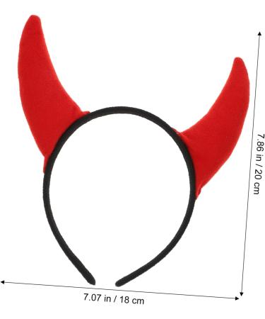 ABOOFAN Horn Headband Halloween Headbands for Women Halloween Horns Headband Cow Horn Headdress Devil Costume for Women Ladies Devil Costume Devil Cosplay Costume Plastic Props Photo Child - Buy Online on GoSupps.com