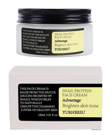 Korean Snail Mucin 93% Moisturizing Cream Collagen Lifting & Firming Cream Daily Facial Repair Gel for Dry/Sensitive Skin Anti-Wrinkle Face Firming Hydrating Serum Shrink Pores Acne 3.52 oz WNMS
