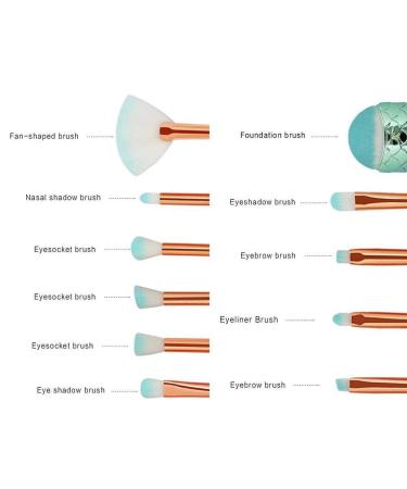 INTVN 11-Piece Professional Makeup Brush Set - Foundation & Concealer Brushes for Flawless Cosmetics Application | International Shipping - Buy Online on GoSupps.com