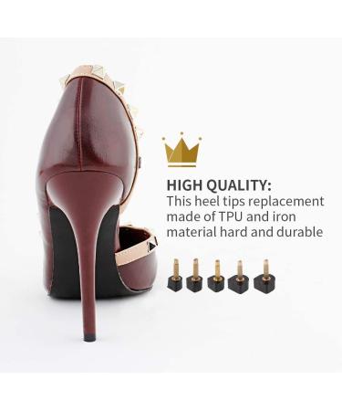 30 PCS Black Shoe Repair Stiletto Heel Tips - 5 Sizes Included - Buy Online on GoSupps.com