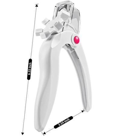 MelodySusie White Adjustable Stainless Steel Nail Clippers for Acrylic Nails - Professional Rotary Cutter for False Nail Tips - Manicure Salon Tool - Buy Online on GoSupps.com