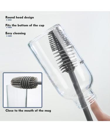 3 PCS Silicone Bottle Cleaning Brushes - Long Handled Dish Brush for Bottles & Hydro Flask - Buy Online on GoSupps.com