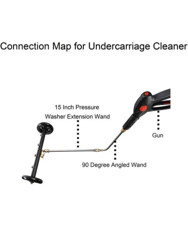 Tovmekdjn Under Carriage Cleaner Cleaner Multifunctional Nozzle Cleaner with 2 Pcs Extension Wand - Buy Online on GoSupps.com