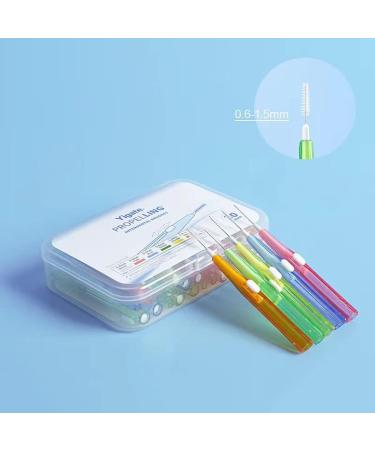 Dzxin Interdental Brushes - 30 Pieces 5 Colors 0.6-1.5mm - Optimal Oral Care for Interdental Spaces - Buy Online on GoSupps.com
