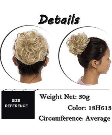 SEGO Hair Part Dutt Hair Tie - Voluminous Hair Extensions for Updos | Dark Blonde & Blond #18H613-1 | 50g & 30g - Buy Online on GoSupps.com