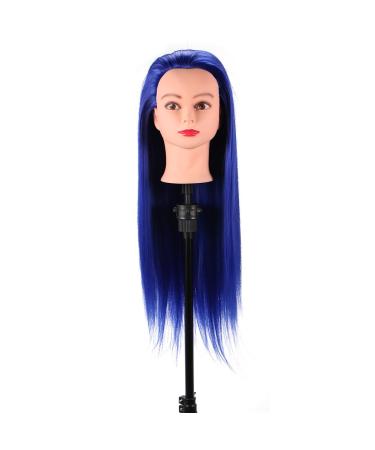 High Quality Durable Multifunctional Art Fibers Training Head - Sapphire Blue for Professional Hairstyling & Cosmetology - Buy Online on GoSupps.com