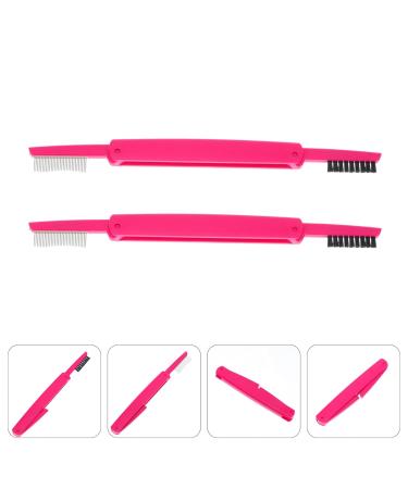 Minkissy 2pcs Multifunctional Makeup Brushes Set - Eyebrow Eyelash Comb & Foundation Tools - Random Color - Perfect for Beauty Care & Professional Makeup - Buy Online on GoSupps.com