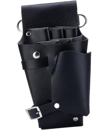 Premium Housoutil Leather Scissor Organizer Kit - 2-Piece Pocket Holder for Hairdressers - Stylish & Functional Hairdressing Bag - Black - Buy Online on GoSupps.com