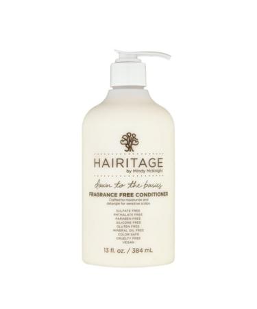 Hairitage Down to the Basics Fragrance-free Conditioner Formulated with Chamomile + Sunflower Seed Oil - Ultra-Mild + Moisture Rich - For Sensitive Scalps - No Artificial Perfumes 13 oz