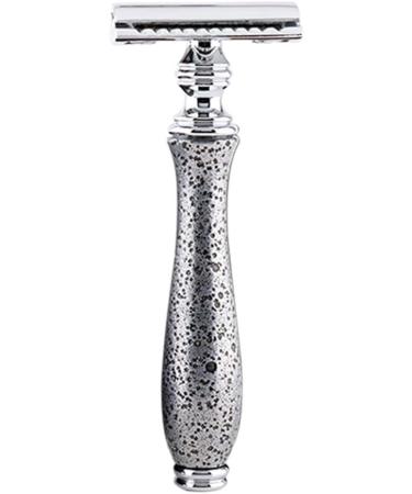 Haryali London Double-Sided Razor Planer - Silver Hand-Mounted Antique Handle - Premium Beard & Mustache Knife for Men | International Shipping - Buy Online on GoSupps.com