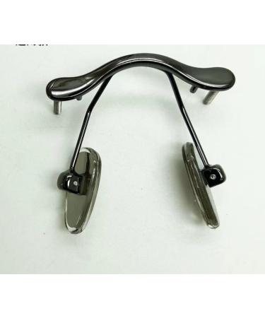 Glasses accessories nose pad frameless crystal glasses Special nose bristle Middle beam General Air nose pad A hole and a slot comfortable to wear (1 piece) (size: approx. 2 cm) (color: black) black