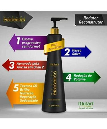Mutari Progress Reductor Reconstructor 1L - Brazilian Keratin Treatment for Smooth, Straight Hair - Volume Reducer & Frizz-Free Formula - Buy Online on GoSupps.com