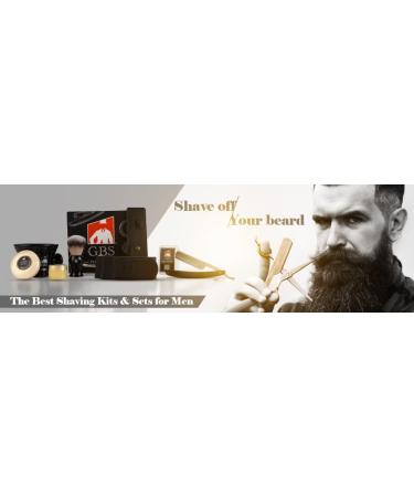 G.B.S 8 Piece Deluxe Wood Shaving Straight Razor Set - Shave Ready | Premium Men's Grooming Essentials - Buy Online on GoSupps.com