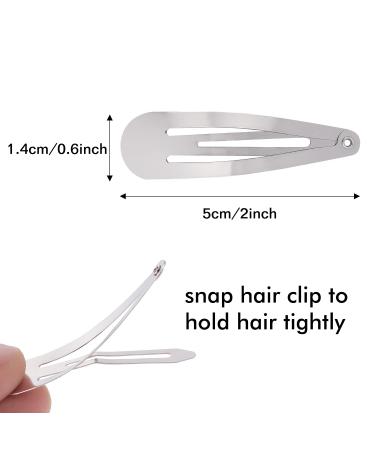 Cinaci 120-Piece Silver Metal DIY Hair Clips for Girls & Women - Snap Hairpins & Accessories - Buy Online on GoSupps.com