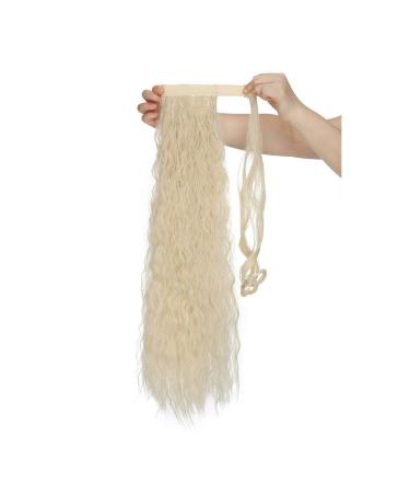 Shop 66cm Fashion Ponytail Hair Extension - Curly Fluffy Bleached Blonde Wrap-Around - Buy Online on GoSupps.com