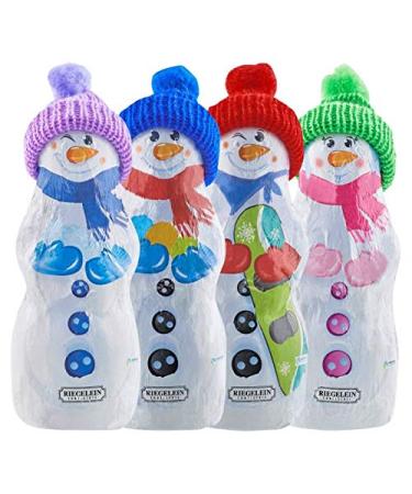 Riegelein Confiserie 125 g chocolat au lait bonhomme de neige avec chapeau tricot (couleurs du chapeau et motif de la feuille diff rente)