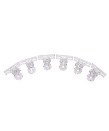Staccatory Rusian C Nail Clamps Clips Multifunctional Tool Acrylic Nails Pinchers Transparent Set of 6