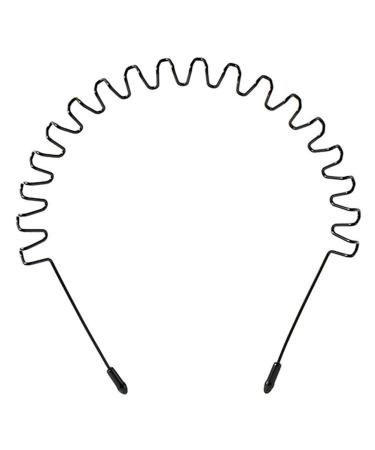 Black Wavy Metal Headband for Men and Women - Unisex Sports Hairband for Outdoor Activities - Buy Online on GoSupps.com