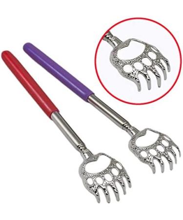 5 Pack Telescoping Back Scratcher Set - Bear Claw Metal Backscratchers in Black, Blue, Green, Purple & Red - Buy Online on GoSupps.com