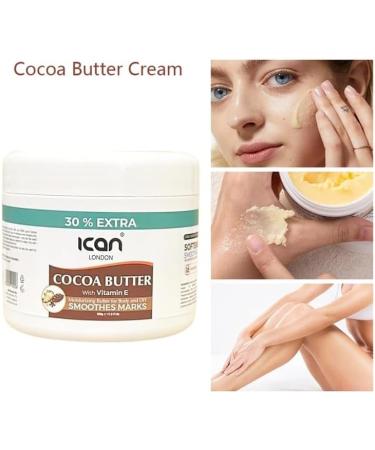 ican London Cocoa Butter With Vitamin E 24hr Moisturizing Smoothes Marks & DIY Use 500g - Buy Online on GoSupps.com