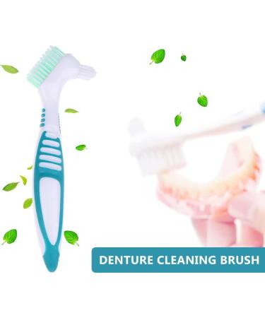 Presswent Toothbrush for Dentures & Dental Care | Multi-layered Bristles for Effective Cleaning | Prosthetic Toothbrush - Blue - Buy Online on GoSupps.com