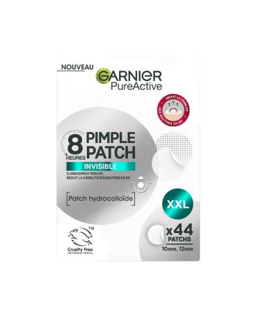 GARNIER Pure Active - XXL Pimple Patch Pack - Reduces the Appearance of Pimples in 8H* - Clinically Proven - Invisible & Ultra-Thin - Hydrocolloid Technology - Vegan & Cruelty-Free - Men & Women