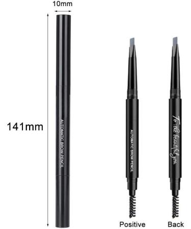 Eyebrow Pencils & Makeup with Brush Triangular Double Head Retractable Waterproof Long Lasting Eyebrow Pen(Dark Brown) - Buy Online on GoSupps.com