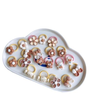 20 Pieces/set Hair Rings Elastic Hair Bands Cute Cartoon Kids Headwear Hair Ties Great Birthday Gift for Girls Toddlers 1