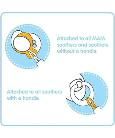 MAM Soother Clips Pack of 2 Baby Soother Chain Fits All MAM Soothers Newborn Essentials Cream Strap (Soothers Not Included) Stone Soother Pack of 2 - Buy Online on GoSupps.com